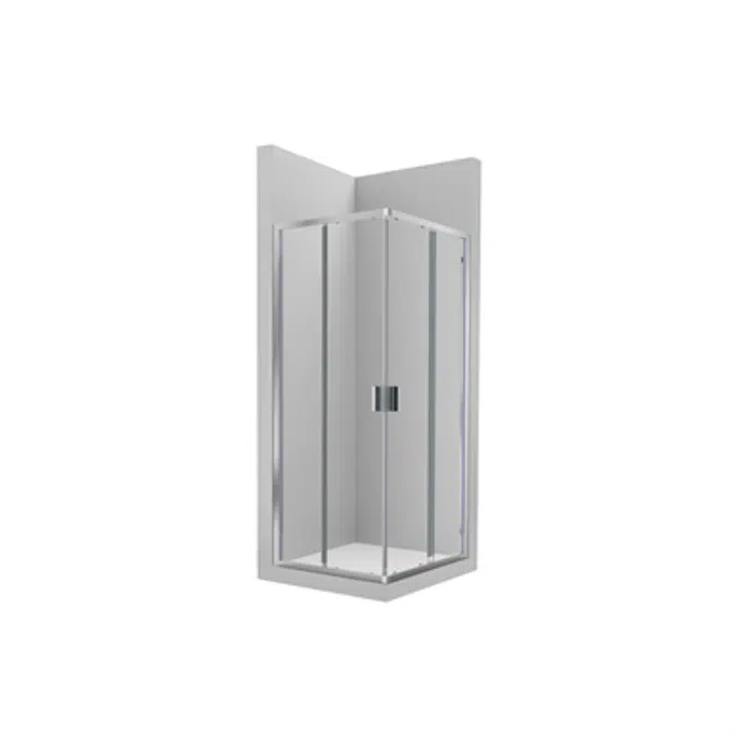 VICTORIA L2 - Lateral shower enclosure with 1 sliding door + 1 fixed panel