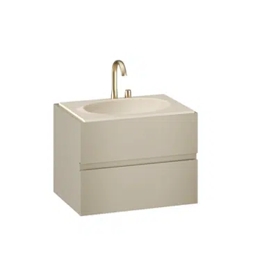 bild för ARMANI - ISLAND 816 mm wall-hung furniture for countertop washbasin and deck-mounted basin mixer