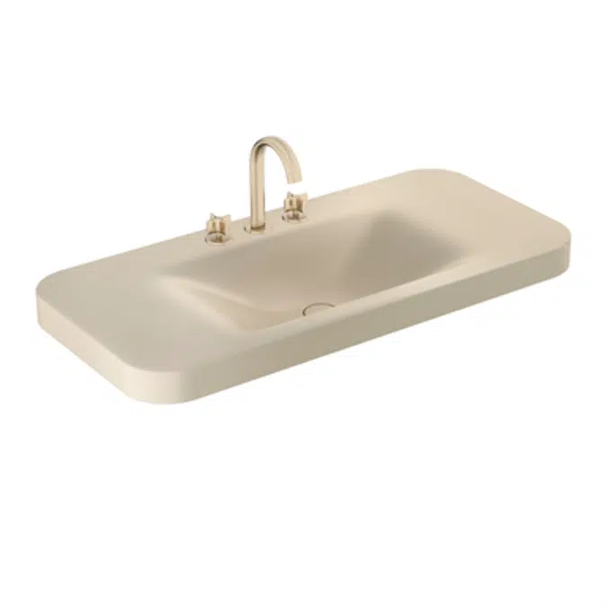 ARMANI - BAIA 1100 mm countertop washbasin for 3-holes basin mixer
