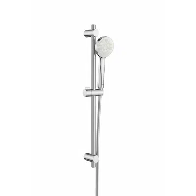 Image for Stella Shower kit. 1 function, 100 mm hand-shower, 700 mm slide bar with adjustable hand-shower bracket and 1.70 m PVC shower flexible hose