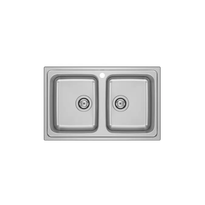 BUDAPEST 2 bowl stainless steel sink