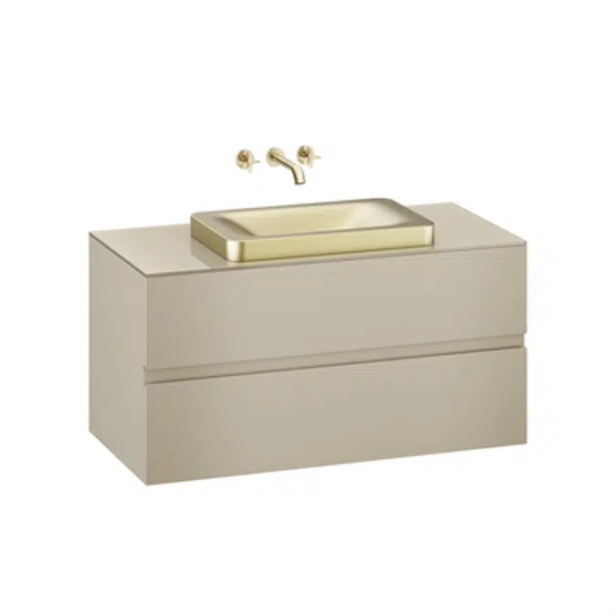 ARMANI - BAIA 1200 mm wall-hung furniture for over countertop washbasins and wall-mounted basin mixers