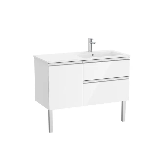 The Gap Unik (base unit with two drawers, one door and slim basin on the right)