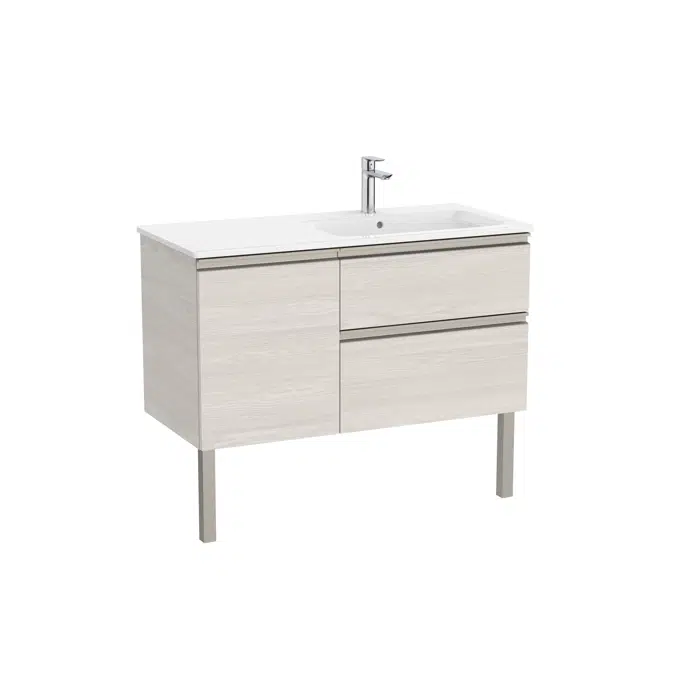 The Gap Unik (base unit with two drawers, one door and slim basin on the right)