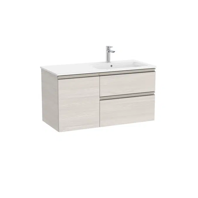 The Gap Unik (base unit with two drawers, one door and slim basin on the right)