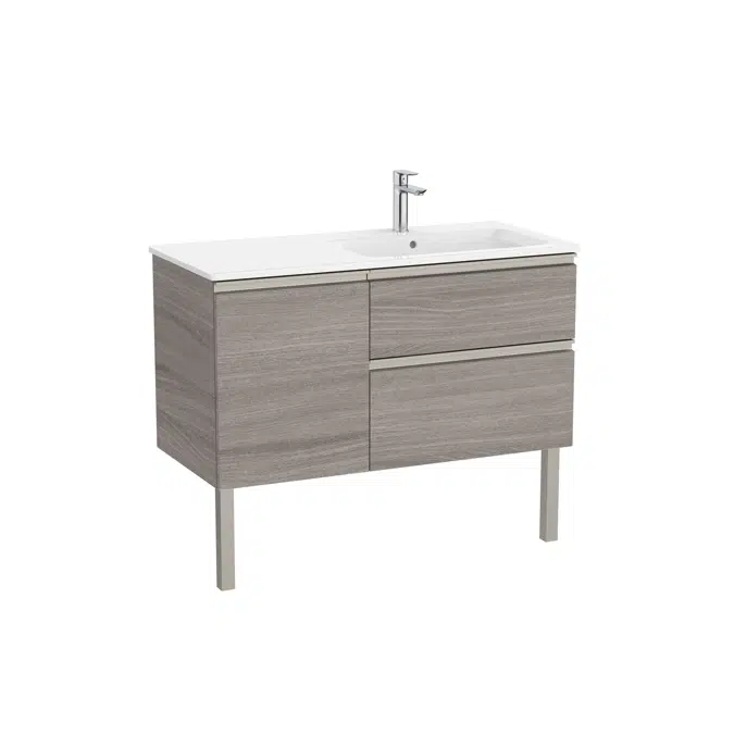 The Gap Unik (base unit with two drawers, one door and slim basin on the right)