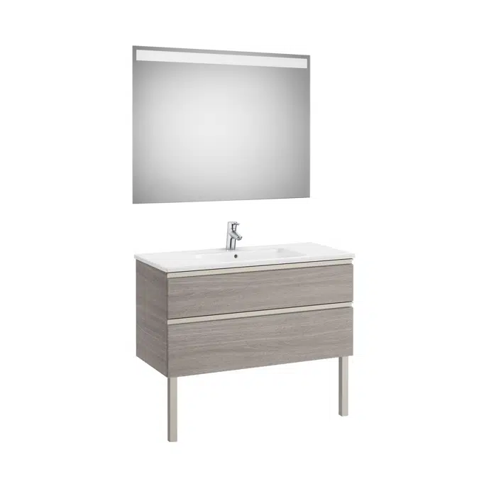 The Gap Pack (base unit with two drawers, basin and LED mirror)