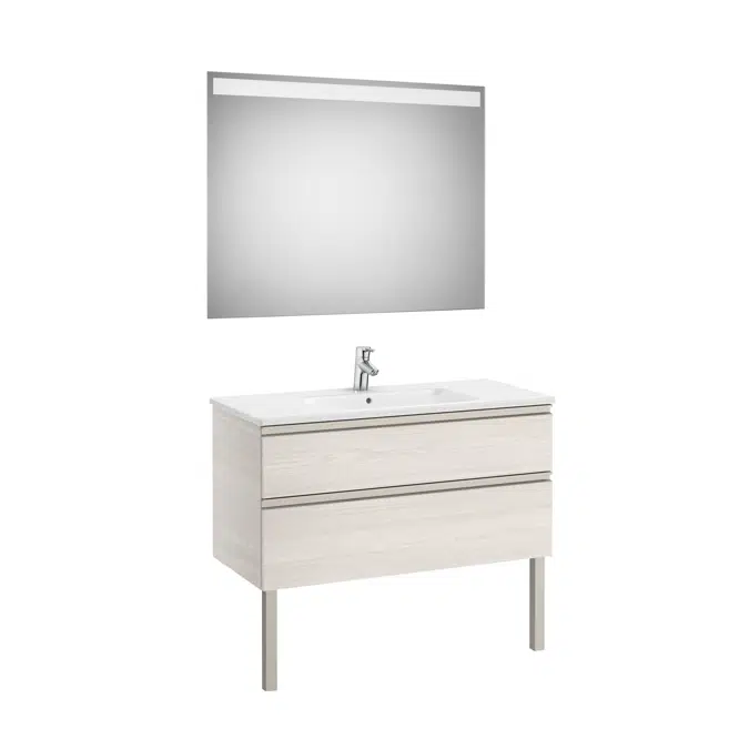 The Gap Pack (base unit with two drawers, basin and LED mirror)