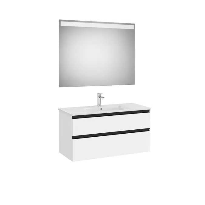 The Gap Pack (base unit with two drawers, basin and LED mirror)