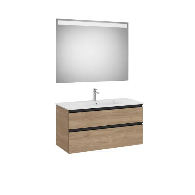 The Gap Pack (base unit with two drawers, basin and LED mirror)