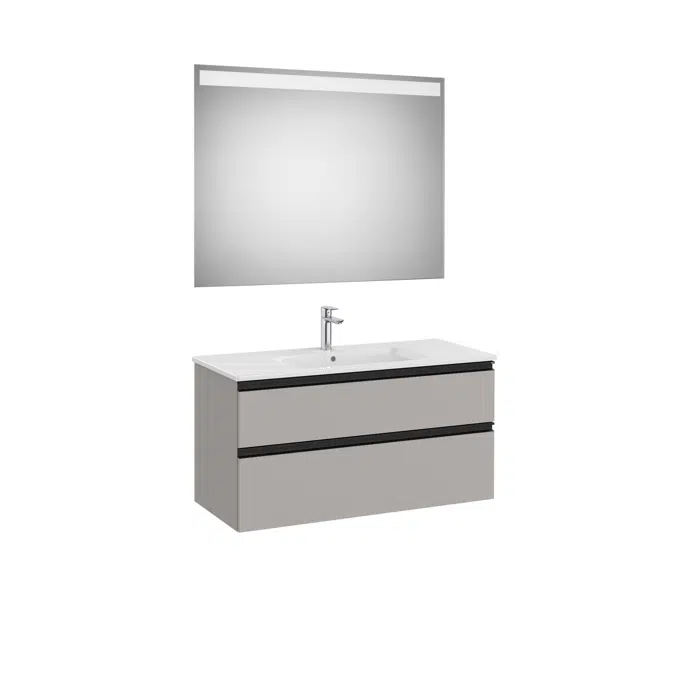 The Gap Pack (base unit with two drawers, basin and LED mirror)