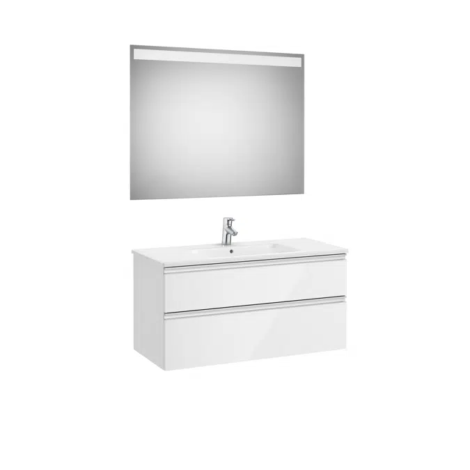 The Gap Pack (base unit with two drawers, basin and LED mirror)