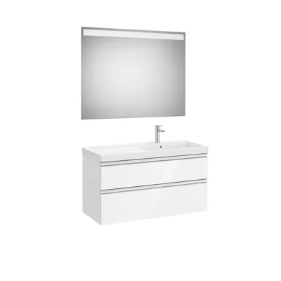 bild för The Gap Pack (base unit with two drawers, basin on the right and Eidos LED mirror)