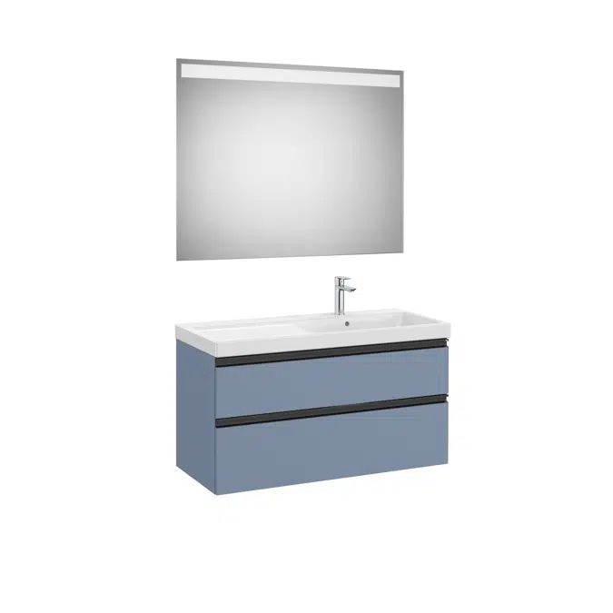 The Gap Pack (base unit with two drawers, basin on the right and Eidos LED mirror)