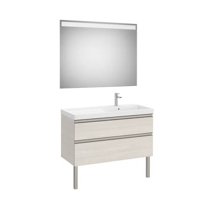 The Gap Pack (base unit with two drawers, basin on the right and Eidos LED mirror)