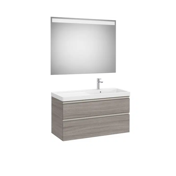 The Gap Pack (base unit with two drawers, basin on the right and Eidos LED mirror)