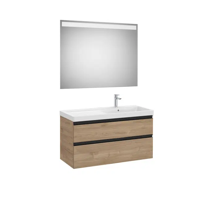 The Gap Pack (base unit with two drawers, basin on the right and Eidos LED mirror)