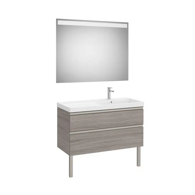 The Gap Pack (base unit with two drawers, basin on the right and Eidos LED mirror)