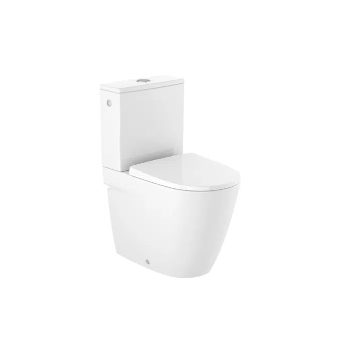 ONA Back to wall vitreous china close-coupled Rimless WC with dual outlet
