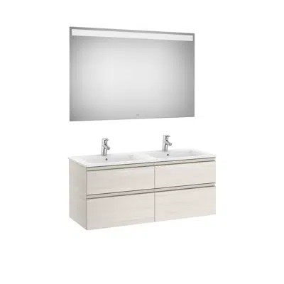 Image pour THE GAP 1200 Pack (base unit 4 drawers, double bowl basin and LED mirror)