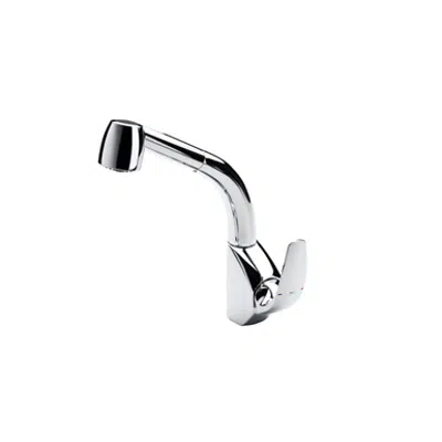 imagen para M2 Kitchen sink mixer with retractable swivel spout and rinse spray function