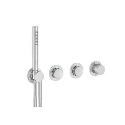 afbeelding voor T-Multi Switch built-in thermostatic shower mixer (2 ways) with stick hand-shower, swivel wall bracket and 1.70 m PVC shower flexible hose