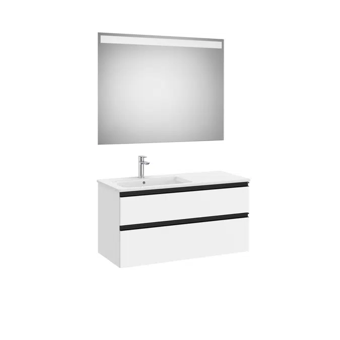 THE GAP 1005 Pack  (base unit 2 drawers, left hand basin and LED mirror)