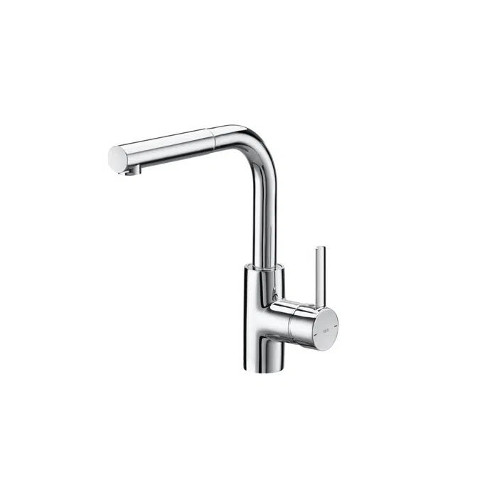 Targa Kitchen sink mixer with retractable swivel spout