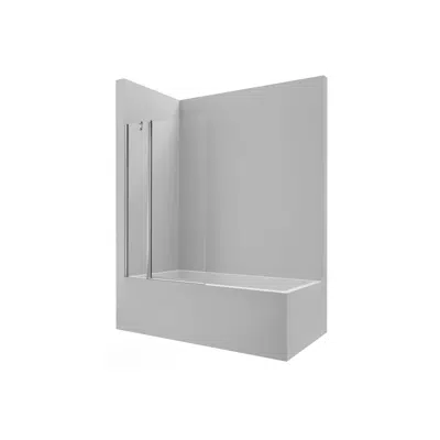 afbeelding voor Victoria B1HF Swing panel + 1 fixed panel for bath. Height 1500 mm