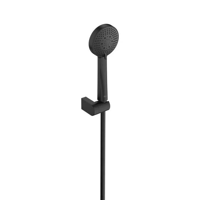 Stella Shower set. 3 functions, 100 mm hand-shower, adjustable hand-shower bracket and 1.70 m PVC shower flexible hose