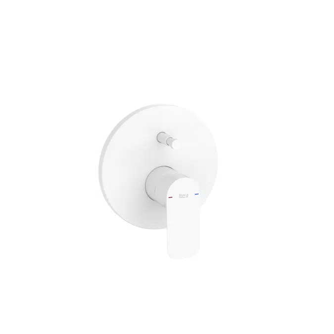 Cala Built-in bath-shower mixer with automatic diverter