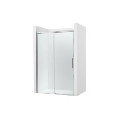 画像 Naray L2-E - Front shower enclosure with 1 sliding door + 1 fixed panel