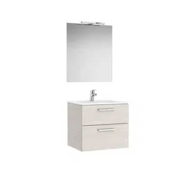 Image for VICTORIA BASIC Pack 605 (base unit with two drawers, basin, mirror and LED wall light)