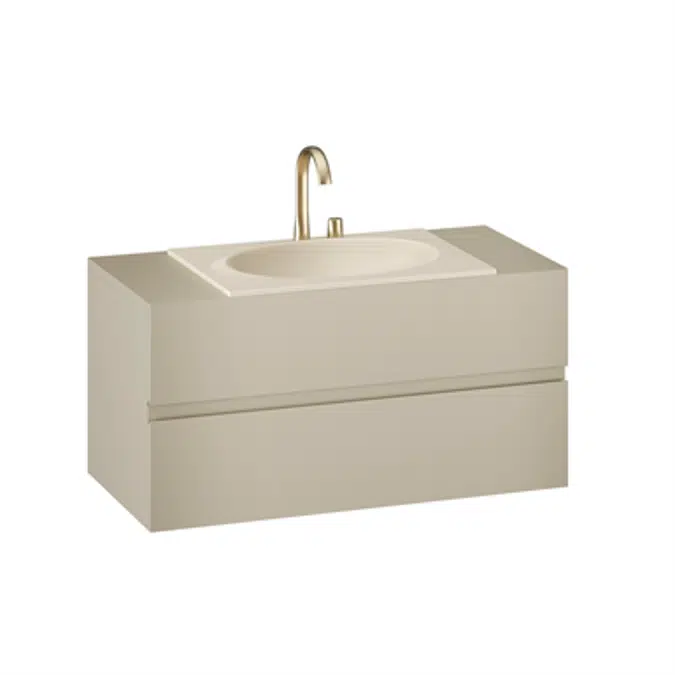 ARMANI - ISLAND 1200 mm wall-hung furniture for countertop washbasin and deck-mounted basin mixer