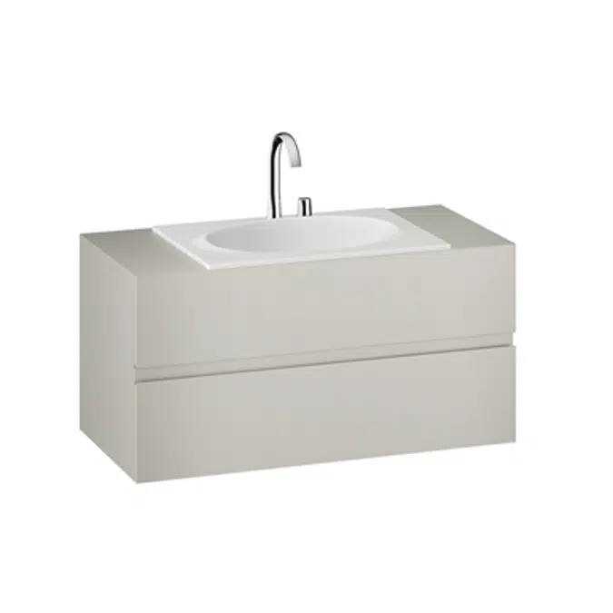 ARMANI - ISLAND 1200 mm wall-hung furniture for countertop washbasin and deck-mounted basin mixer