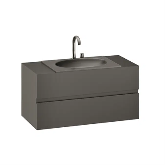 ARMANI - ISLAND 1200 mm wall-hung furniture for countertop washbasin and deck-mounted basin mixer