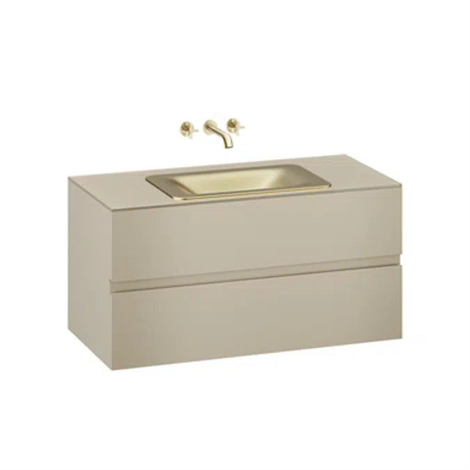 ARMANI - BAIA 1200 mm wall-hung furniture for wall-mounted basin mixer and countertop washbasin