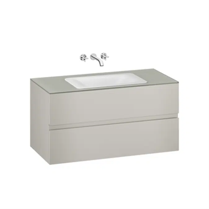 ARMANI - BAIA 1200 mm wall-hung furniture for wall-mounted basin mixer and countertop washbasin