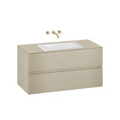 kuva kohteelle ARMANI - BAIA 1200 mm wall-hung furniture for wall-mounted basin mixer and countertop washbasin