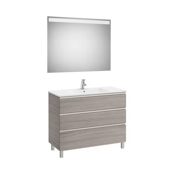 The Gap Pack (base unit with three drawers, basin and LED mirror)