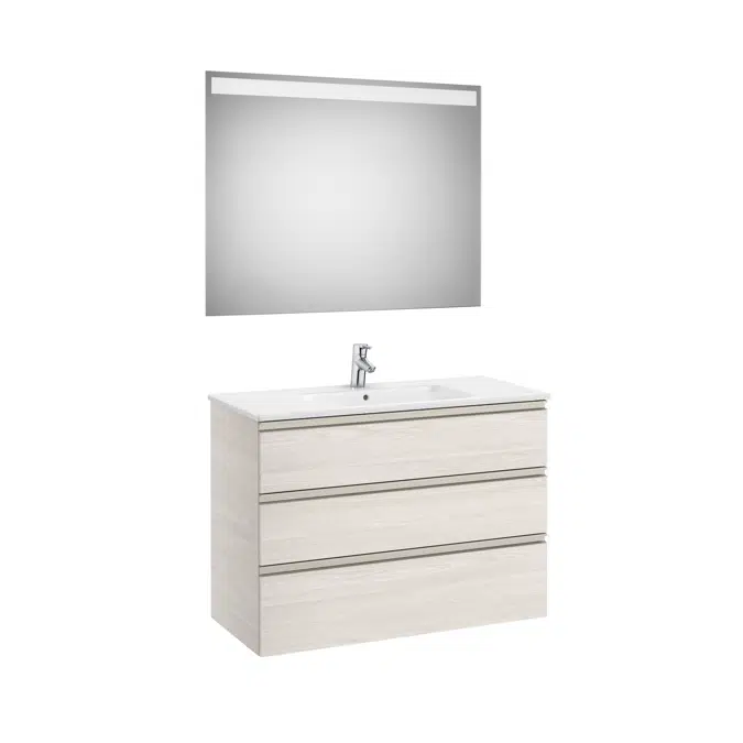 The Gap Pack (base unit with three drawers, basin and LED mirror)