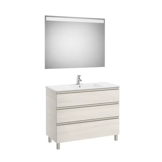 The Gap Pack (base unit with three drawers, basin and LED mirror)