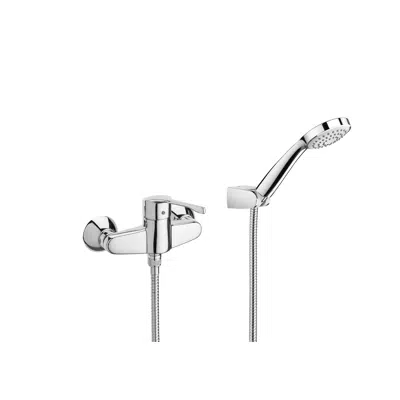 afbeelding voor Victoria PRO - Wall-mounted shower mixer, 1,70m flexible shower hose and swivel wall bracket. Handle for People with Reduced Mobility.