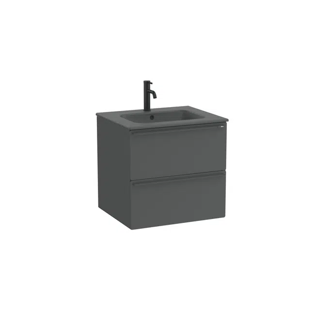 Volia - Unik - Base unit with two drawers and ceramic basin in matching finish
