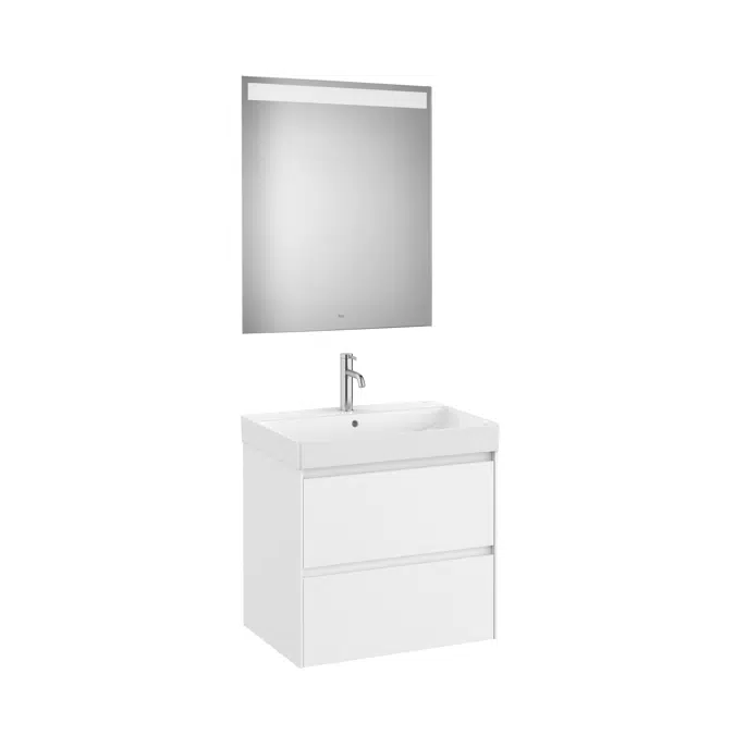 ONA Pack (base unit with two drawers, basin and LED mirror)