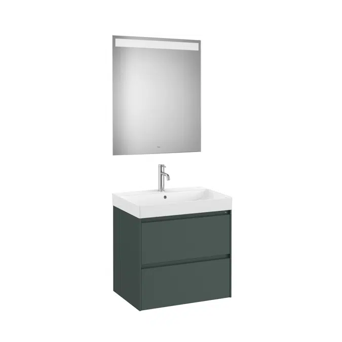 ONA Pack (base unit with two drawers, basin and LED mirror)