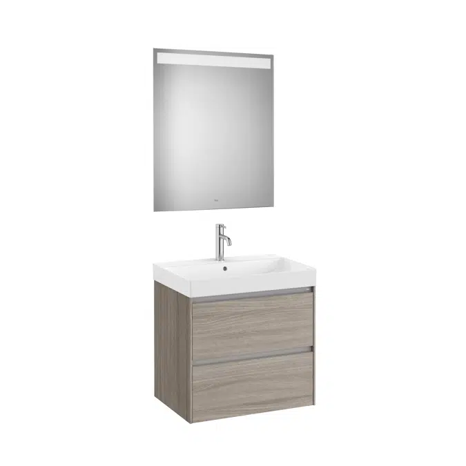 ONA Pack (base unit with two drawers, basin and LED mirror)