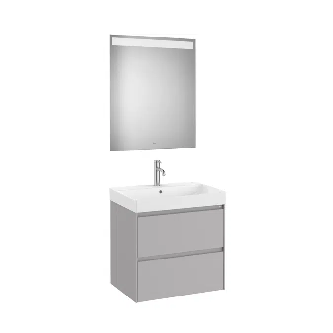 ONA Pack (base unit with two drawers, basin and LED mirror)