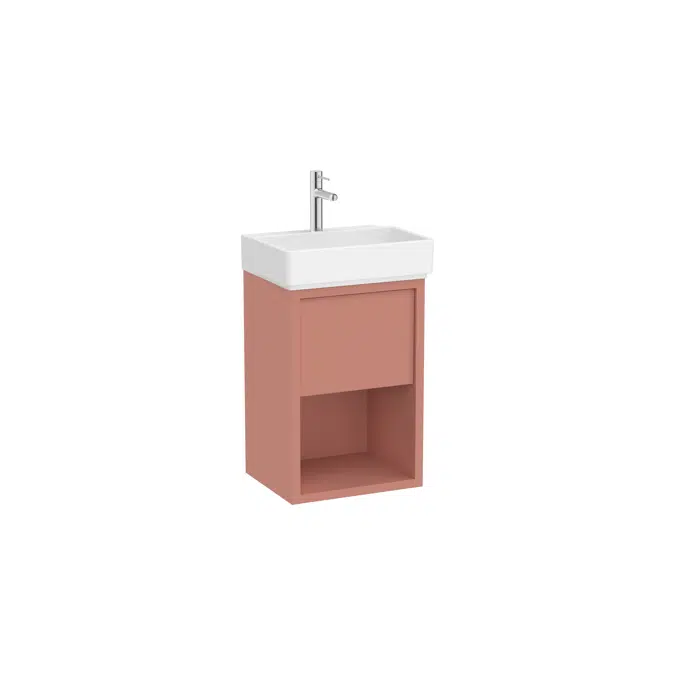 Tura  Unik (Compact base unit with one drawer, bottom shelf and basin)