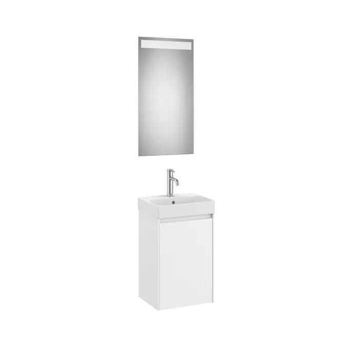 ONA Pack (compact base unit with one door, basin and LED mirror)
